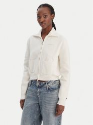 Tommy Jeans Kardigan Cozy Sript DW0DW22029 Écru Regular Fit. Kardigany damskie Tommy Jeans, xs, bez wzorów, z jeansu. Za 489.99 zł.