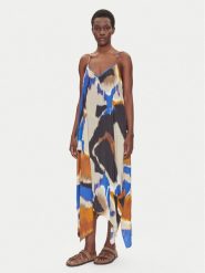 Iconique Sukienka letnia IC25-107 Kolorowy Regular Fit. Sukienki damskie Iconique, na lato, bez wzorów, z syntetyku, bez kołnierzyka, bez ramiączek. Za 309.99 zł.