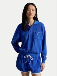 Polo Ralph Lauren Bluza 211A12737001 Niebieski Relaxed Fit. Niebieskie bluzy bez kaptura damskie Polo Ralph Lauren, xs, z bawełny. Za 859.99 zł.