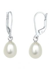 Elli Damska zawieszka do uszu Classic Basic z perłą hodowlana słodkowodną w srebrze próby 925 Sterling Silver Kolczyki 1 ct Damski. Szare kolczyki damskie Elli, z perłą, srebrne. Za 211.64 zł.