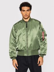 Alpha Industries Kurtka bomber Ma-1 100101 Zielony Regular Fit. Zielone kurtki męskie Alpha Industries, l, bez wzorów, z syntetyku, bez kaptura. Za 709.99 zł.