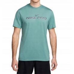 Koszulka sportowa męska Nike Dri-Fit. Niebieskie t-shirty sportowe męskie Nike, l, bez ramiączek, dri-fit (nike). Za 274.00 zł.