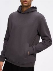 Bluza z kapurem - ciemnoszary. Szare bluzy bez kaptura męskie Reserved, l, z bawełny. Za 119.99 zł.