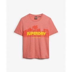 T-shirt casual w paski dla kobiet Superdry. Brązowe t-shirty damskie Superdry., bez wzorów, bez kołnierzyka. Za 132.90 zł.