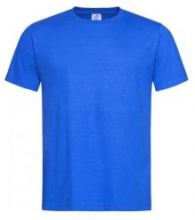 Chabrowy Bawełniany T-Shirt Męski Bez Nadruku -STEDMAN- Koszulka, Krótki Rękaw, Basic, U-neck. Niebieskie t-shirty męskie Stedman, m, bez wzorów, z bawełny, bez kołnierzyka. Za 45.00 zł.