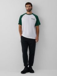 4F Spodnie dresowe joggery męskie - czarne 3XL. Czarne spodnie dresowe męskie 4f, bez wzorów, z dresówki. Za 159.99 zł.