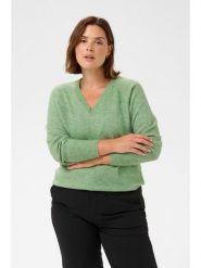 KAFFE curve Sweter w kolorze jasnozielonym rozmiar: M. Zielone swetry klasyczne damskie KAFFE curve, m, bez kołnierzyka. Za 126.99 zł.