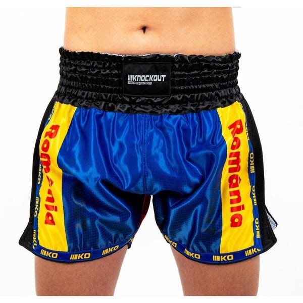 Krótkie KickBox Knockout Rumunia. Szorty męskie KNOCKOUT, bez wzorów, sportowe. Za 151.79 zł.