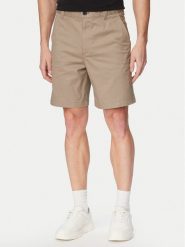 HUGO Szorty materiałowe Genar261S 50567293 Brązowy jasny Slim Fit. Brązowe szorty męskie Hugo, z bawełny, bez kołnierzyka. Za 399.99 zł.