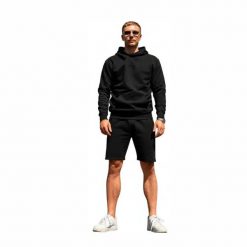 Szorty dresowe do noszenia w domu – czarne. Czarne spodenki sportowe damskie HOME DELUXE, m, z bawełny, na fitness i siłownię. Za 112.99 zł.