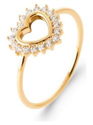 L'Atélier Précieux Pozłacany pierścionek z cyrkoniami rozmiar: 50. Żółte pierścionki damskie L'Atélier Précieux, z cyrkonią, pozłacane. Za 130.99 zł.