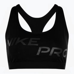 Biustonosz Nike Pro Swoosh Light Support. Czarne biustonosze sportowe damskie Nike, bez wzorów. Za 159.99 zł.