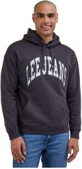 LEE VARSITY HOODIE MĘSKA BLUZA Z KAPTUREM LOGO WASHED BLACK LL80RFON. Czarne bluzy z kapturem męskie Lee, m. Za 179.99 zł.