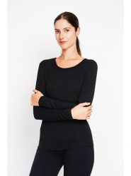 ASSUILI Koszulka w kolorze czarnym rozmiar: 38. Czarne bluzki damskie Assuili, bez wzorów, z bawełny, bez kołnierzyka. Za 78.99 zł.