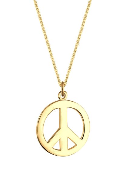 Elli Damski znak pokoju Peace Boho w srebrze próby 925 Sterling Silver Naszyjniki 1 ct. Szare naszyjniki damskie Elli, na imprezę, srebrne. Za 248.99 zł.