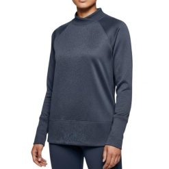 Bluza treningowa damska Under Armour Storm Sweater. Niebieskie bluzy bez kaptura damskie Under Armour, bez wzorów, z poliesteru, bez ramiączek, bez kaptura. Za 216.70 zł.