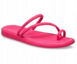 Klapki Dla Dorosłych Crocs Miami Toe Loop. Czarne klapki damskie Crocs, bez wzorów, z materiału, bez obcasa. Za 199.99 zł.