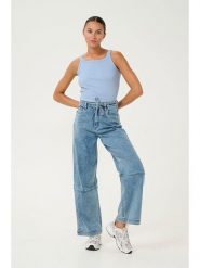 Kaffe Top w kolorze błękitnym rozmiar: L. Niebieskie topy damskie Kaffe, l, bez wzorów, bez kołnierzyka. Za 43.99 zł.