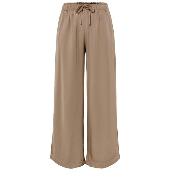 Spodnie Deha Satin Palazzo Pants Damskie. Brązowe spodnie materiałowe damskie Deha, bez wzorów, z materiału, eleganckie. Za 434.99 zł.