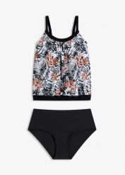 Tankini oversize (komplet 2 cz.). Białe bikini damskie bonprix, bez wzorów. Za 127.99 zł.