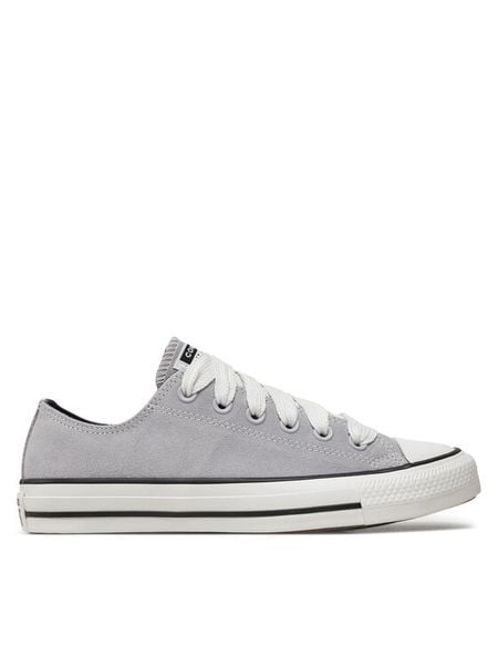 Converse Trampki Chuck Taylor All Star Suede A10417C Szary. Szare trampki i tenisówki damskie Converse, bez wzorów, ze skóry. Za 219.99 zł.