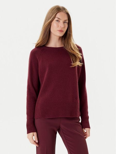 Marella Sweter Celia 2523366215 Bordowy Regular Fit. Czerwone swetry klasyczne damskie Marella, s, z wełny, bez kołnierzyka. Za 859.99 zł.