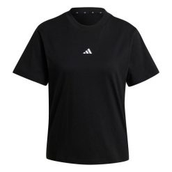 Damska koszulka bawełniana adidas Essentials Small Logo. Czarne bluzki damskie Adidas, bez wzorów, z bawełny, bez kołnierzyka, bez ramiączek. Za 185.00 zł.