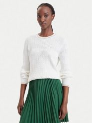 Lacoste Sweter AF3241 Kremowy Regular Fit. Białe swetry klasyczne damskie Lacoste, z syntetyku, bez kołnierzyka. Za 769.99 zł.