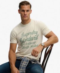 Superdry Industry Worker Relaxed T‑Shirt – relaxed, 100% bawełna. Brązowe t-shirty damskie Superdry., s, bez wzorów, z bawełny, bez kołnierzyka. Za 186.50 zł.