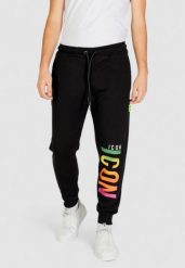 Spodnie Mężczyzna ICON JOGGER. Czarne spodnie sportowe męskie ICON, z bawełny. Za 336.98 zł.