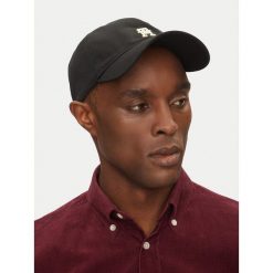 Czapka z daszkiem Tommy Hilfiger. Czarne czapki męskie Tommy Hilfiger, bez wzorów. Za 119.99 zł.