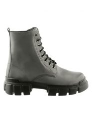 Högl Skórzane botki "Forrest" w kolorze szarym rozmiar: 38. Szare botki damskie HÖGL, bez obcasa, bez zapięcia. Za 524.62 zł.