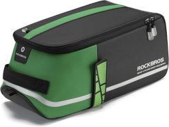Wodoodporna torba na bagażnik tylny 4 L, odblaskowa. Czarne torby męskie na ramię ROCKBROS, bez wzorów, z materiału, na ramię. Za 214.00 zł.