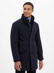 Finshley & Harding Krótki płaszcz - Clarington Mężczyźni niebieski, 94. Niebieskie płaszcze męskie Finshley & Harding, m, bez wzorów, eleganckie. Za 599.95 zł.