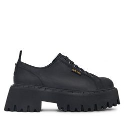 Półbuty G-Star. Czarne półbuty damskie G-Star, bez wzorów, retro, bez obcasa, na płaskiej podeszwie. Za 223.99 zł.