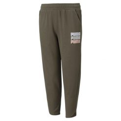 Puma Spodnie Alpha 7/8 58923744. Zielone spodnie materiałowe damskie Puma, bez wzorów, z bawełny, eleganckie. Za 95.04 zł.