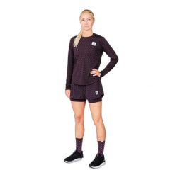 Koszulka damska z długim rękawem Saysky Reflective Polka Pace. Fioletowe bluzki sportowe damskie SAYSKY, s, bez wzorów, z materiału, bez ramiączek. Za 319.00 zł.