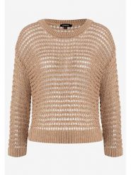 More & More Sweter w kolorze karmelowym rozmiar: 40. Brązowe swetry klasyczne damskie MORE & MORE, bez kołnierzyka. Za 198.10 zł.