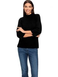 Heine Sweter w kolorze czarnym rozmiar: 46. Czarne swetry klasyczne damskie Heine, bez kołnierzyka. Za 117.45 zł.