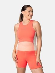 KARI TRAA Top sportowy "Linnea" w kolorze pomarańczowym rozmiar: S. Pomarańczowe topy damskie Kari Traa, s, bez wzorów, z materiału, bez kołnierzyka. Za 108.99 zł.