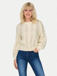 ONLY Sweter Rubina 15317515 Beżowy Regular Fit. Brązowe swetry klasyczne damskie Only, xl, z wiskozy, bez kołnierzyka. Za 159.99 zł.