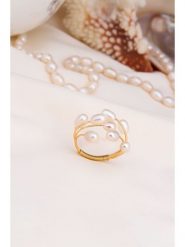 Pierres delicates Pierścionek w kolorze białym z perłami rozmiar: onesize. Białe pierścionki damskie Pierres delicates, z mosiądzu. Za 122.09 zł.