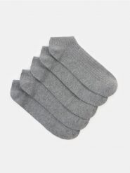 Bawełniane skarpetki 5 pack - szary. Szare skarpetki męskie Sinsay, bez wzorów, z bawełny. Za 15.99 zł.