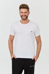 EMPORIO ARMANI Biały męski t-shirt basique, Rozmiar L. Białe t-shirty męskie Emporio Armani, l, bez wzorów, bez kołnierzyka. W wyprzedaży za 162.99 zł.