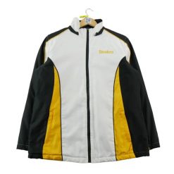 Second life - Kurtka Męska NFL Pittsburgh Steelers - Stan dobry. Białe kurtki męskie NFL, m, bez wzorów, sportowe, bez kaptura. Za 190.96 zł.