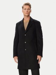 BOSS Płaszcz wełniany H-Hyde-264 50571557 Czarny Slim Fit. Czarne płaszcze męskie Boss, na zimę, m, bez wzorów, z wełny. Za 2,399.00 zł.