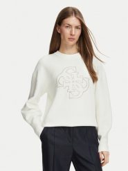 Guess Sweter W6BR52 Z1453 Kremowy Regular Fit. Białe swetry klasyczne damskie Guess, xl, bez kołnierzyka. Za 434.99 zł.