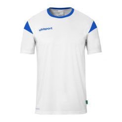 Koszulka Uhlsport Squad 27. Białe bluzki damskie UHLSPORT, bez wzorów, z dżerseju, bez kołnierzyka. Za 122.50 zł.