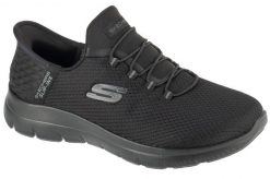 Buty sportowe Sneakersy damskie, Slip-Ins: Summits - Diamond Dream. Czarne buty sportowe na co dzień damskie Skechers, bez wzorów, z materiału, trekkingowe. Za 299.99 zł.