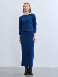 BGN Spódnica w kolorze granatowym rozmiar: 34. Niebieskie spódniczki damskie BGN, bez wzorów, maxi, proste. Za 108.99 zł.